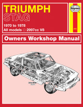 Load image into Gallery viewer, Haynes Repair Manual Triumph Stag (70 - 78)
