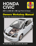 Haynes Honda Civic Petrol & Diesel (2001 - 2005) Repair Manual