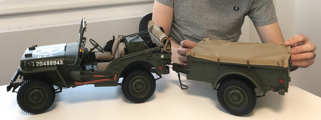 IXO Collections Full Kit Jeep® Willys + Accessories 1:8 Scale Metal Kit