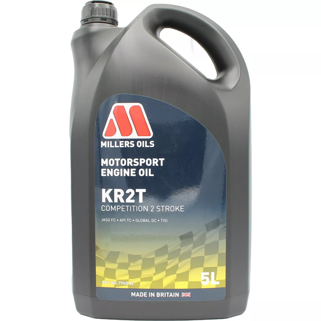 Millers Oils Motorsport KR2T 2 Stroke 2T Motorcycle & Karting Engine Oil 5L