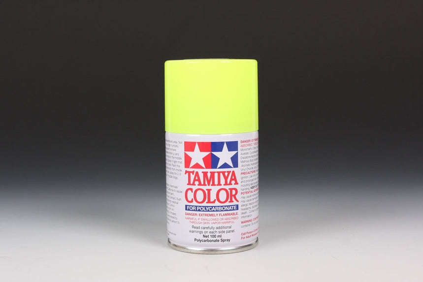 Tamiya PS-27 Fluorescent Yellow Polycarbonate Spray Paint - 86027