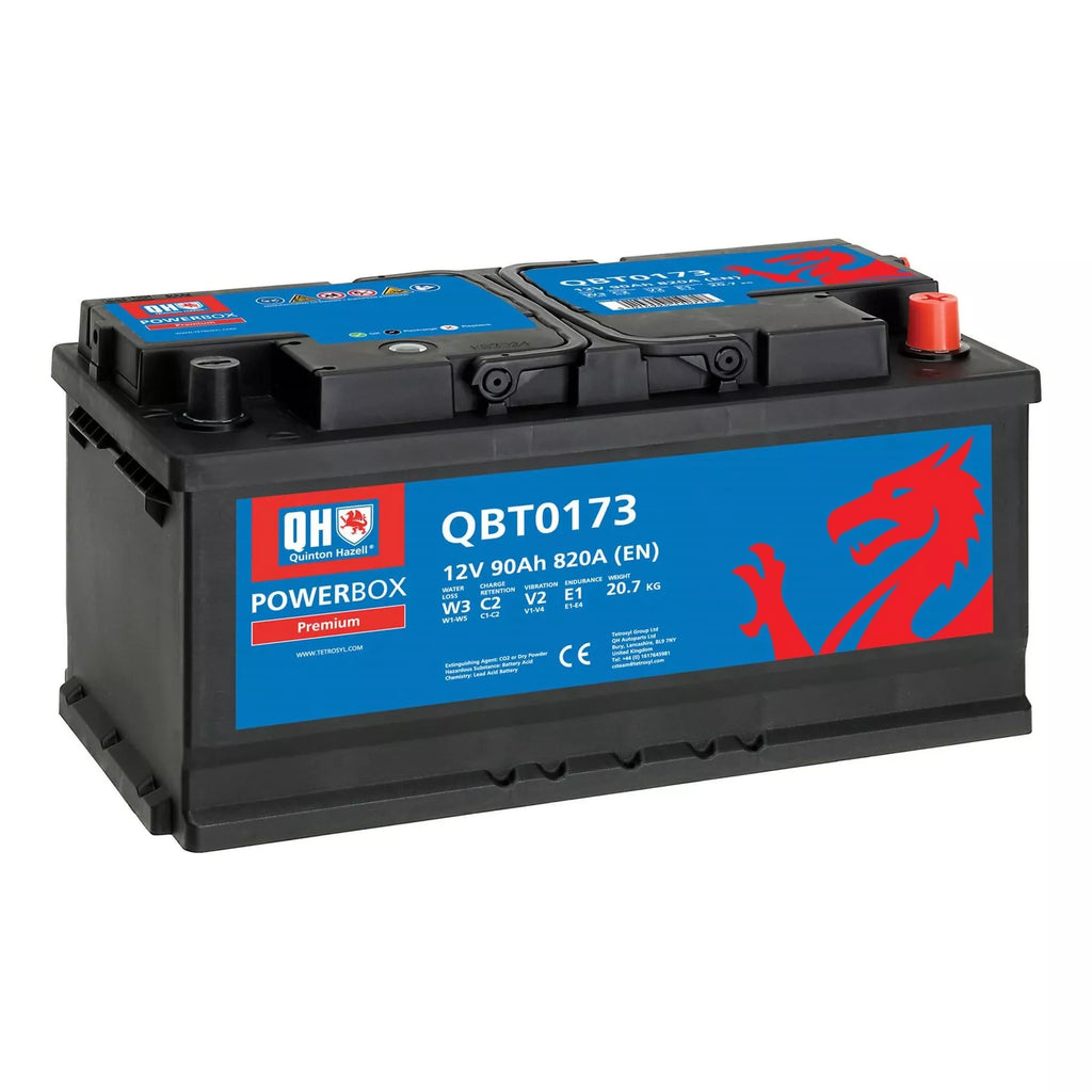 QH QBT0173 Powerbox Premium Car Battery 90Ah 820A CCA 12V T1 Terminal LB5