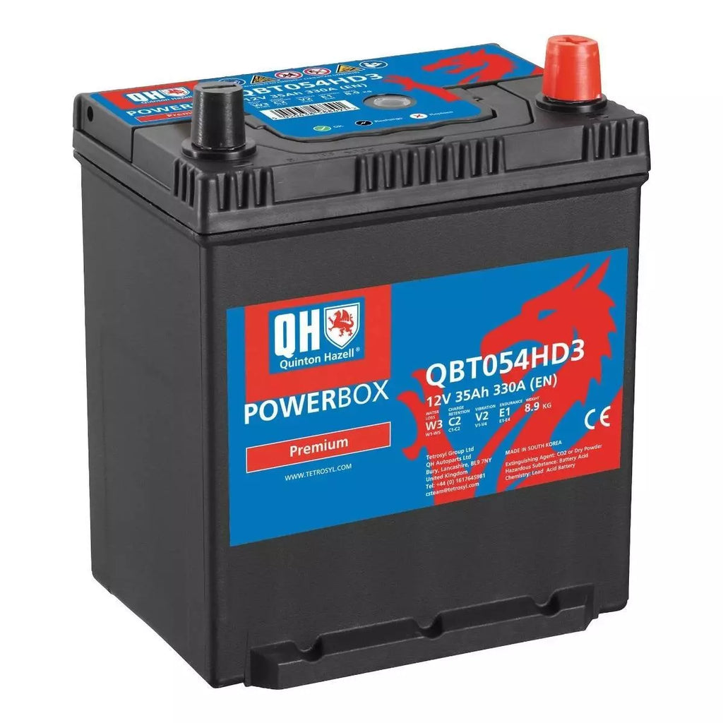 QH QBT0543HD Starter Battery 054H 38Ah 340A CCA 12V T3 Terminal B01