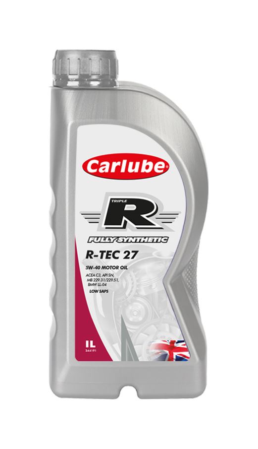 Carlube Triple R SAE 5W40 R-TEC 27 Fully Synthetic Engine Oil 1L