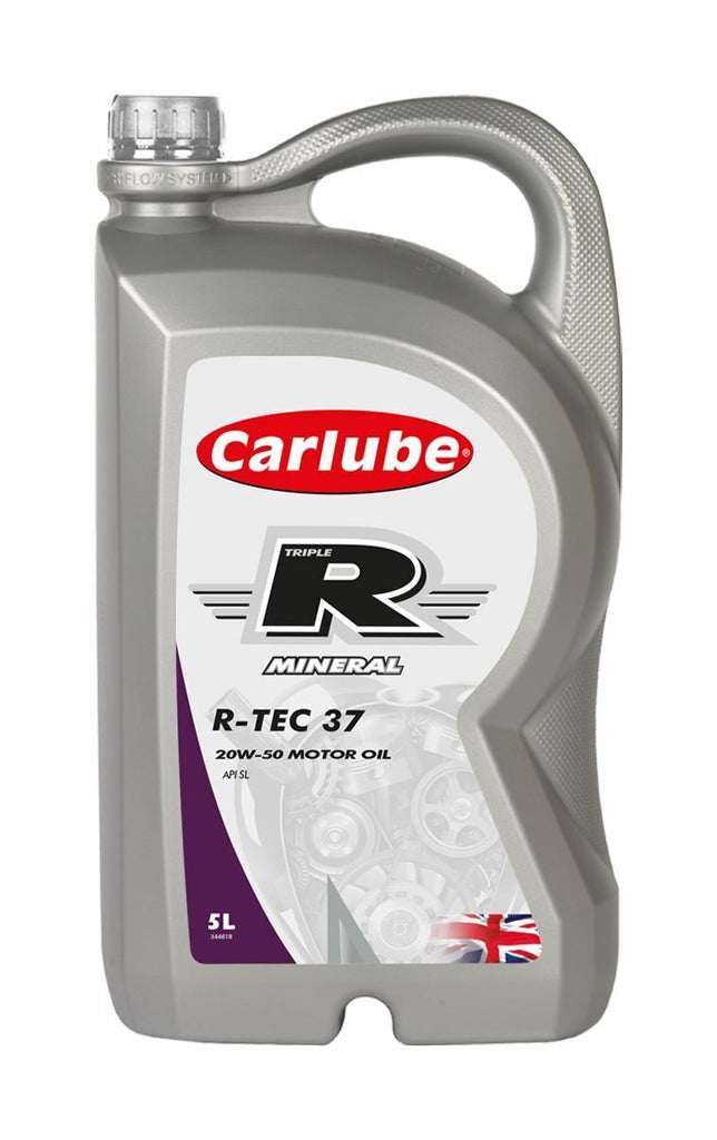 Carlube Engine Oil Triple R 20W50 R-TEC 37 API SL Mineral 5L