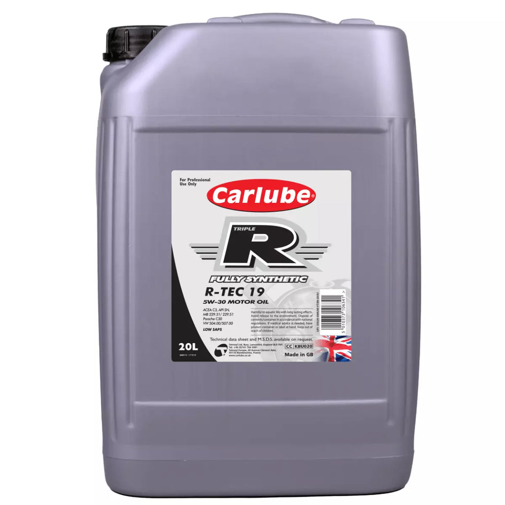 Carlube Engine Oil 20L Triple R 5W30 VW Low Saps Fully Synthetic 20Litre RTEC-19