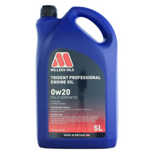 Load image into Gallery viewer, Millers Oils Trident Professional 0W-20 Fully Synthetic Engine Oil 5L