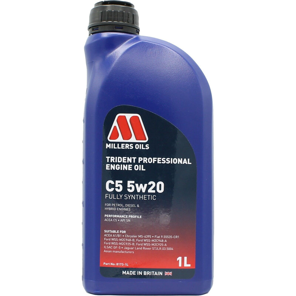 Millers Oils Trident Professional C5 5W-20 5W20 Fully Synth Engine Oil 1L