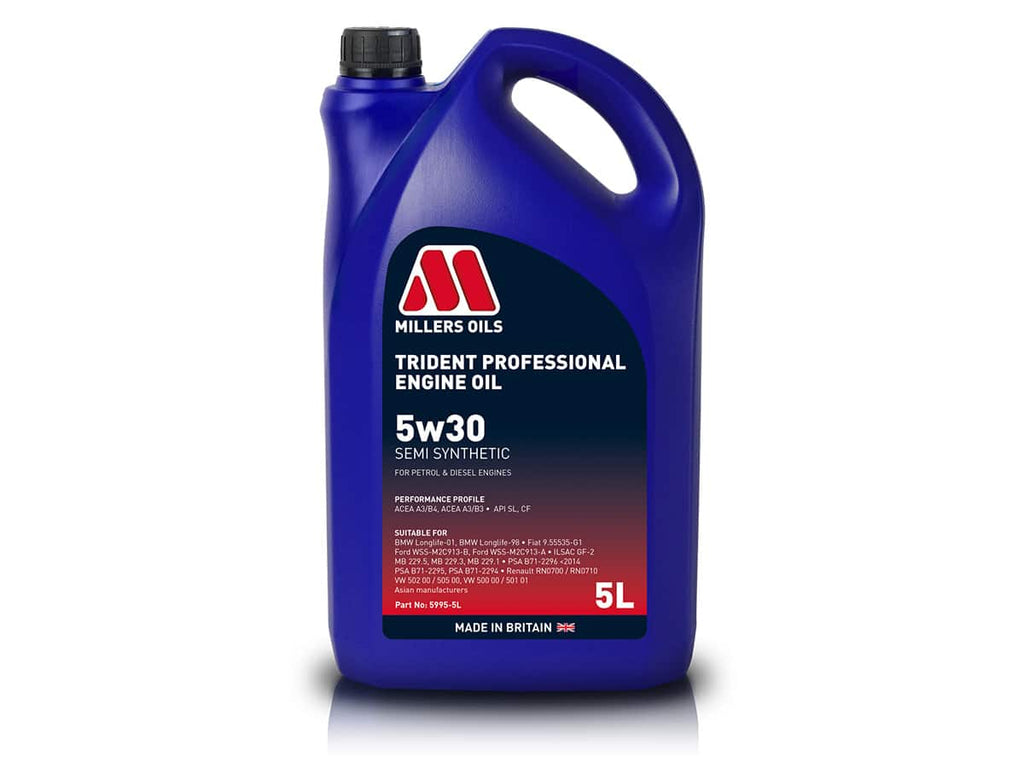 Millers Oils Trident Professional 5W-30 Semi Synthetic Engine Oil 5L