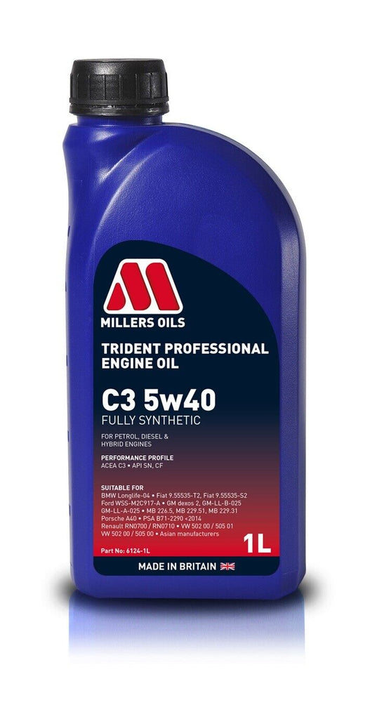Millers Oil Trident Professional Fully Synthetic C3 5W-40  Engine Oil 1L