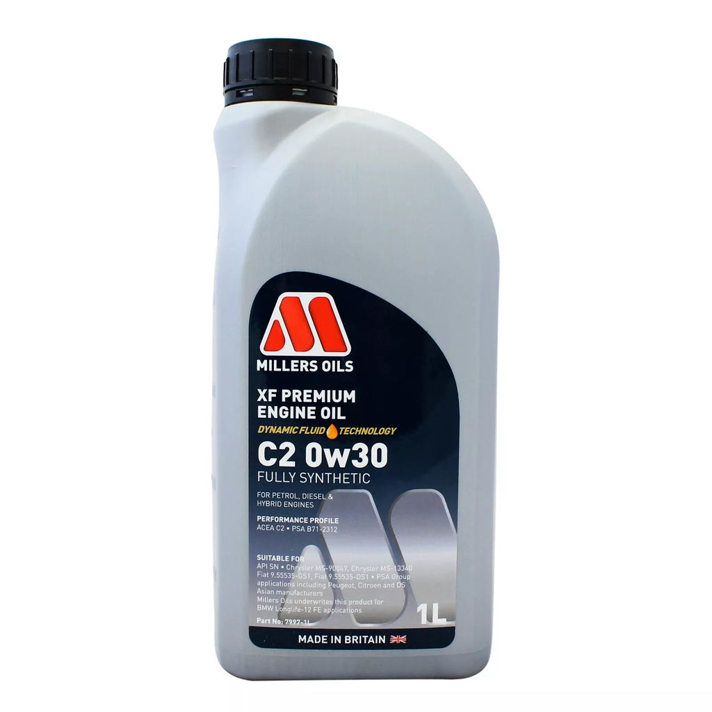 Millers Oils XF Premium C2 0W-30 Fully Synthetic Engine Oil 1L