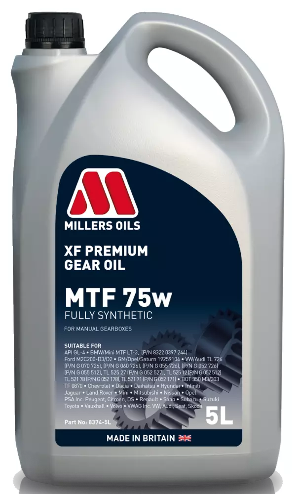 Millers Oils XF Premium MTF 75W GL4 Fully Synthetic Gear Oil 5L