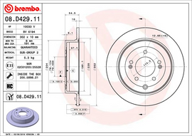 Brembo Painted Brake Disc, 08.D429.11