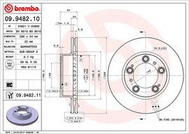 Brembo Painted Brake Disc, 09.9482.11