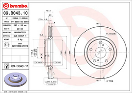 Brembo Painted Brake Disc, 09.B043.11