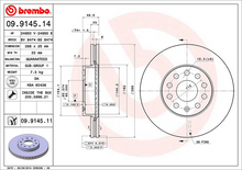 Load image into Gallery viewer, Brembo Painted Brake Disc, 09.9145.11