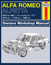 Load image into Gallery viewer, Alfa Romeo Alfetta (1973 - 1987) Haynes Repair Manual