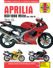 Load image into Gallery viewer, Aprilia RSV1000 Mille (98 - 03) Haynes Repair Manual (Paperback)