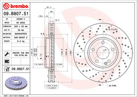 Brembo Brake Pad, 09.B807.51