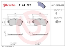 Load image into Gallery viewer, Brembo Brake Pad, P 44 028