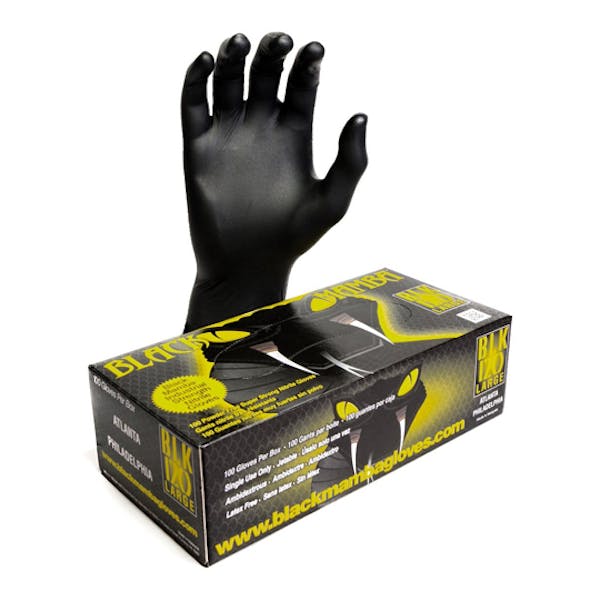 Black Mamba Super Tough Disposable Gloves Large Pack of 100