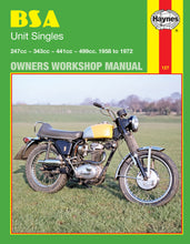 Load image into Gallery viewer, BSA Unit Singles (58 - 72) Haynes Repair Manual