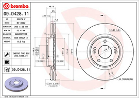 Brembo Painted Brake Disc, 09.D428.11