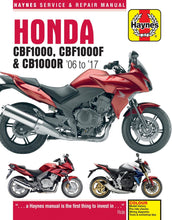 Load image into Gallery viewer, Honda CBF1000,CBF1000F &amp; CB1000R (06-17) Haynes Motorcycle Manual