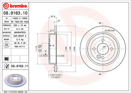 Brembo Painted Brake Disc, 08.9163.11
