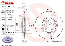 Brembo Painted Brake Disc, 09.A758.11