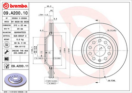 Brembo Painted Brake Disc, 09.A200.11