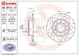 Brembo Brake Disc Xtra, 08.B413.1X