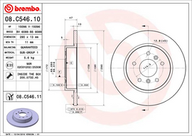 Brembo Painted Brake Disc, 08.C546.11