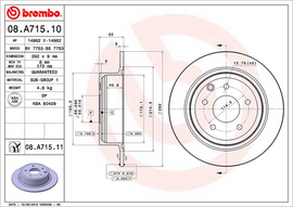 Brembo Painted Brake Disc, 08.A715.11