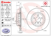 Load image into Gallery viewer, Brembo Painted Brake Disc, 09.C410.13