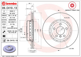 Brembo Painted Brake Disc, 09.C410.13