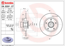 Brembo Brake Disc, 08.B391.27