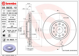 Brembo Painted Brake Disc 09.B635.11