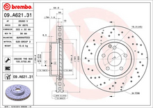 Load image into Gallery viewer, Brembo Painted Brake Disc, 09.A621.31