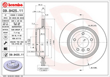 Load image into Gallery viewer, Brembo Painted Brake Disc, 09.9425.11