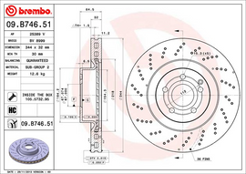 Brembo Painted Brake Disc, 09.B746.51