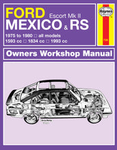 Load image into Gallery viewer, Ford Escort Mk II Mexico, RS 1800 &amp; RS 2000 (75 - 80) Haynes Repair Manual