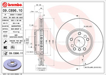 Load image into Gallery viewer, Brembo Painted Brake Disc, 09.C896.11