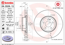 Brembo Painted Brake Disc, 09.D528.13