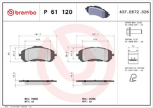 Load image into Gallery viewer, Brembo Brake Pad, P 61 120