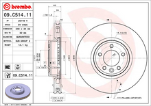 Load image into Gallery viewer, Brembo Painted Brake Disc, 09.C514.11