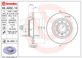 Brembo Painted Brake Disc, 08.A202.11