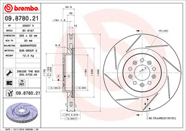 Brembo Painted Brake Disc, 09.8780.21