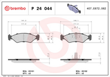 Load image into Gallery viewer, Brembo Brake Pad, P 24 044