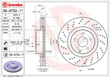 Load image into Gallery viewer, Brembo Painted Brake Disc, 09.A732.11